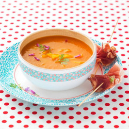 soupe glacée de poivrons grillés 