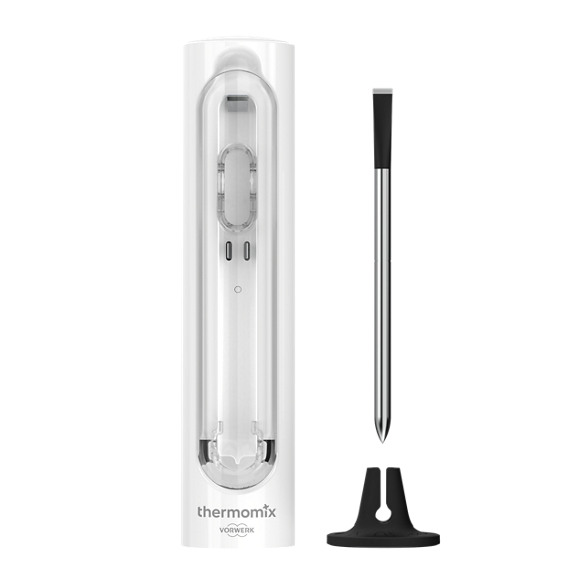 Thermomix Sensor et sonde avec support positionnés verticalement pour contrôler précisément la température de cuisson