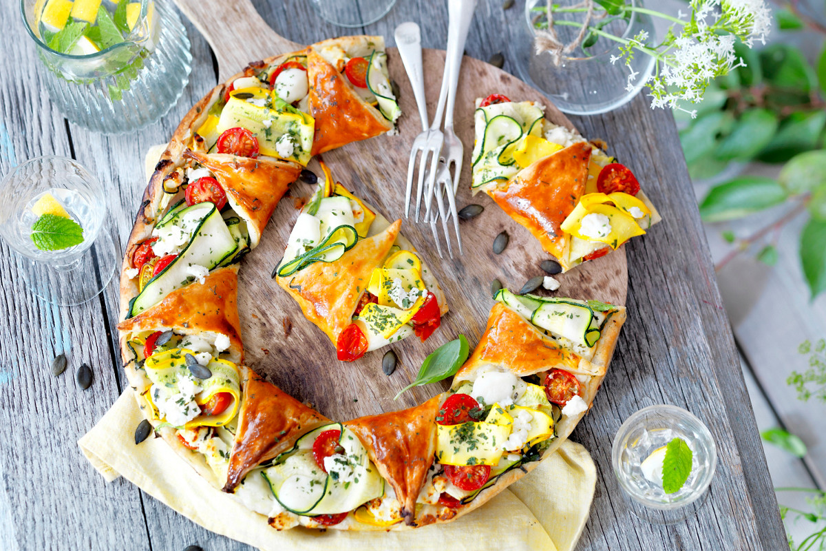 Tarte feuilletée soleil à la provençale