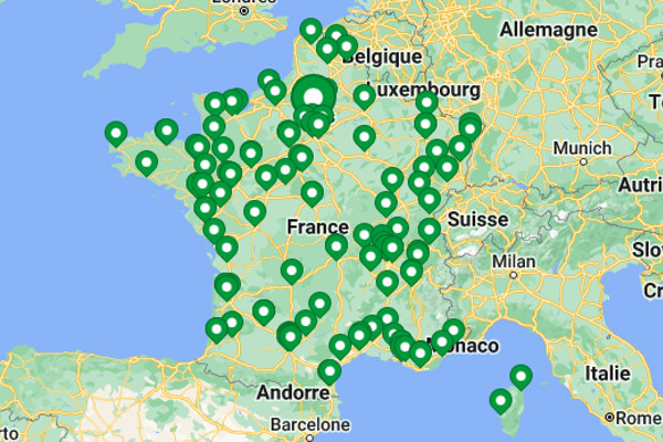 Carte des agences et boutiques Thermomix et Kobold