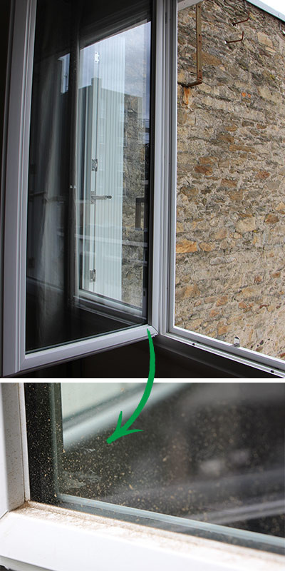 Nettoyer une trace de ventouse sur une vitre tout juste posée ! -  Glassfonster