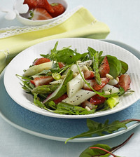 Recette Asperges et fraises en salade