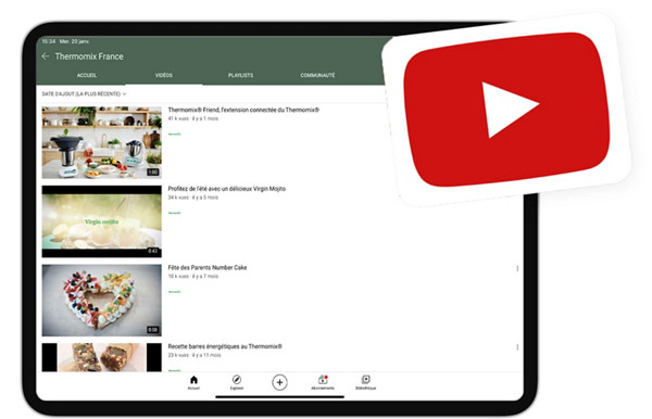 Thermomix® Rezeptwelt auf einem Tablet
