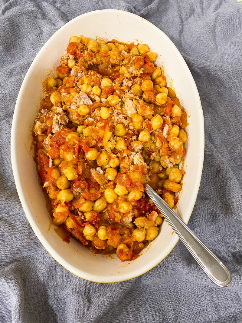  Thermomix® trucos de cocina recetas garbanzos con tomate piquillos y atun 1