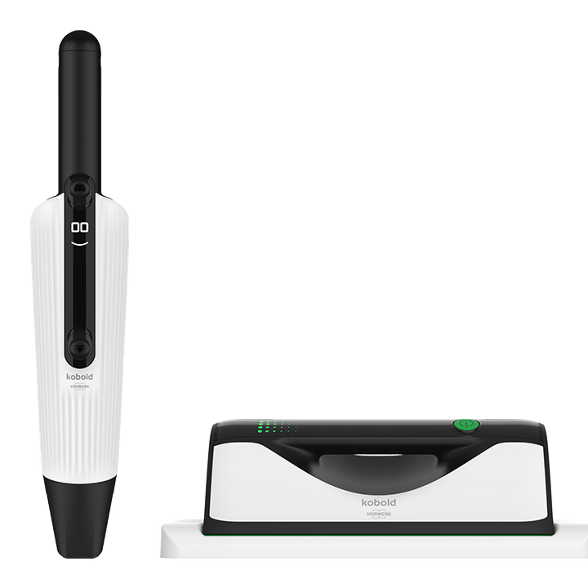 Kobold VM7 and Kobold VG100+ Window Cleaner side by side on a white background.