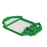 Green rectangular filter insert with white filter material likely a component for a Kobold vacuum cleaner