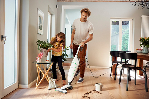 Vorwerk Kobold UK - Treat your carpets to a hygienic deep clean with our  VF200 carpet cleaner. For this job, you will need our powerful VK200  upright vacuum, with EB400 roller brush