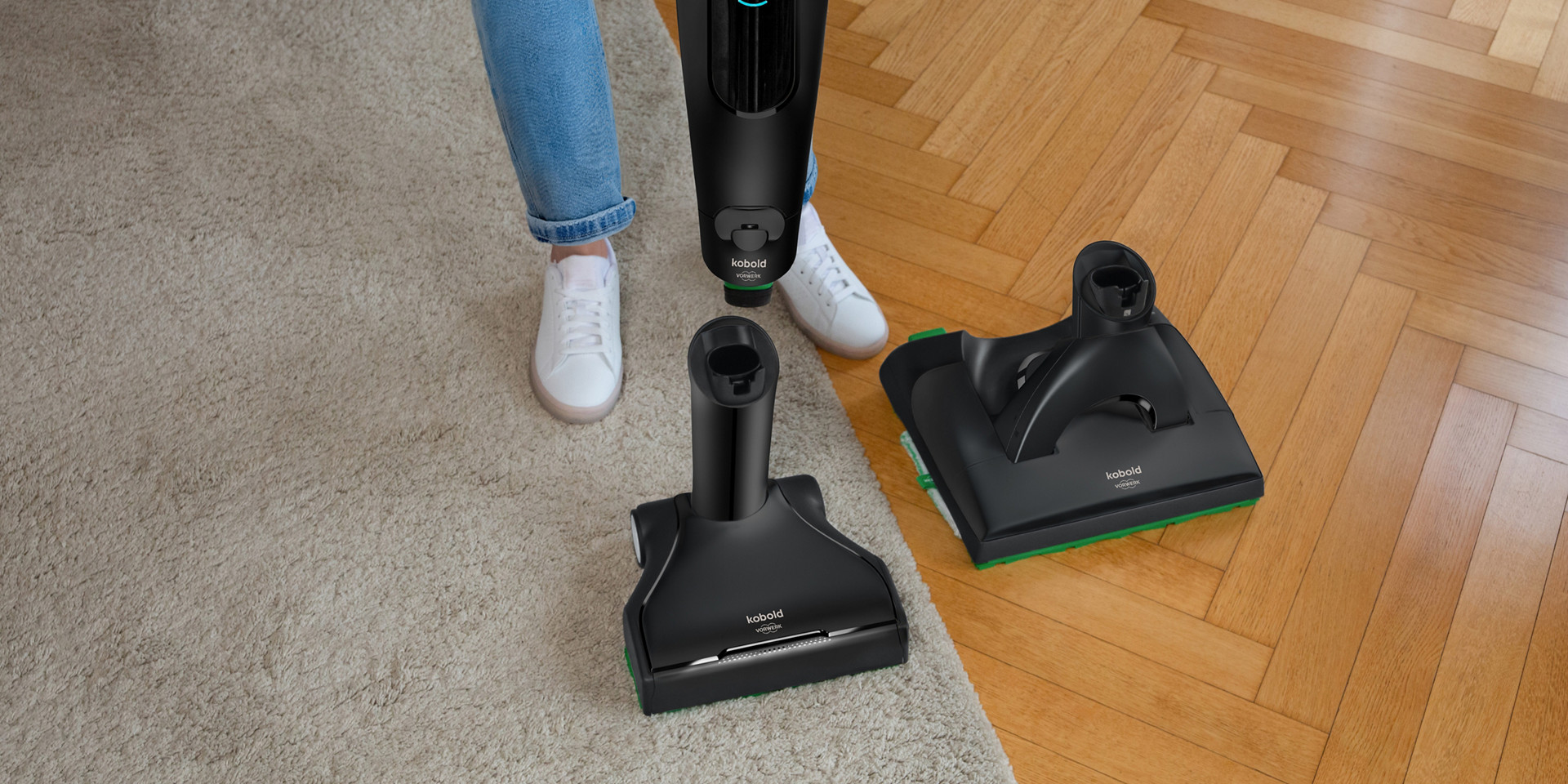 Wechsel von Saugwischaufsatz zu Elektrobürste