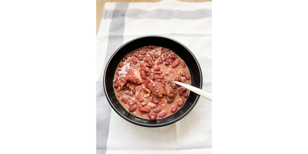 Judias rojas con costillas en Thermomix®