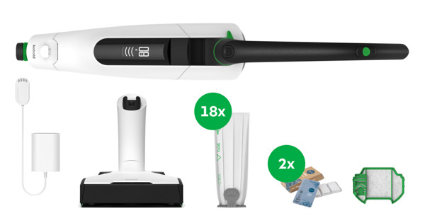Lieferumfang Akku-Staubsauger mit Elektrobürste