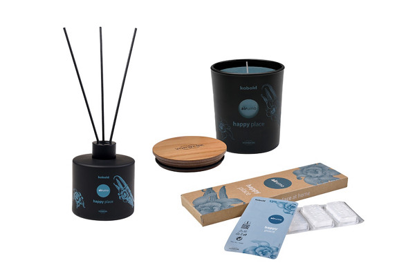 airumo Duftwelt: airumo Raumduft, airumo Duftkerze, airumo Duftchips der Duftrichtung 'happy place'