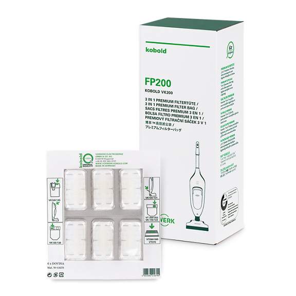kobold product fp200 Komplet worków filtrujących 6 sztuk Kostki zapachowe Dovina 6 sztuk set view