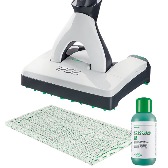 kobold product vk200 sp600 Przystawka Kobold SP600 solo z nakładkami materiałowymi i płynem Koboclean set view