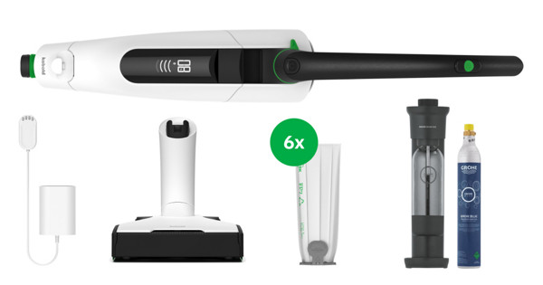 Lieferumfang Akku-Staubsauger mit Elektrobürste