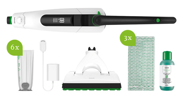 Lieferumfang Akku-Staubsauger mit Saugwischer