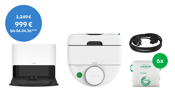 Lieferumfang Kobold VR7 Saugroboter & RB7 Servicestation