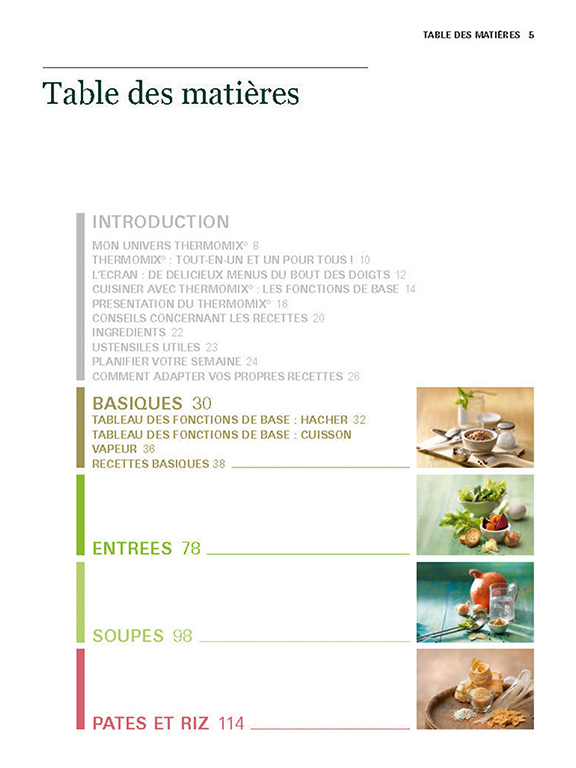 le livre de recettes ma cuisine au quotidien page4