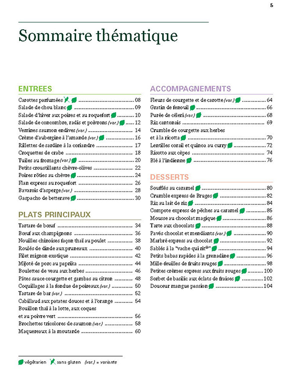 livre cuisine rapide page4