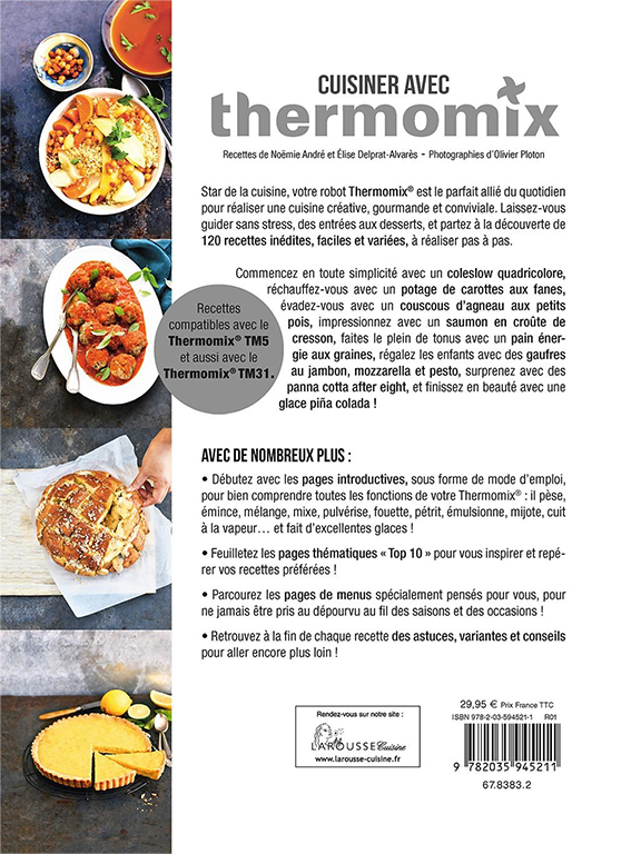 Vorwerk Thermomix TM31 + LIVRE – CUISINER AVEC THERMOMIX (LAROUSSE) + LIVRE  – DESSERTS GOURMANDS AVEC THERMOMIX (LAROUSSE) – Julien Electroménager