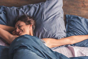 lying bed woman