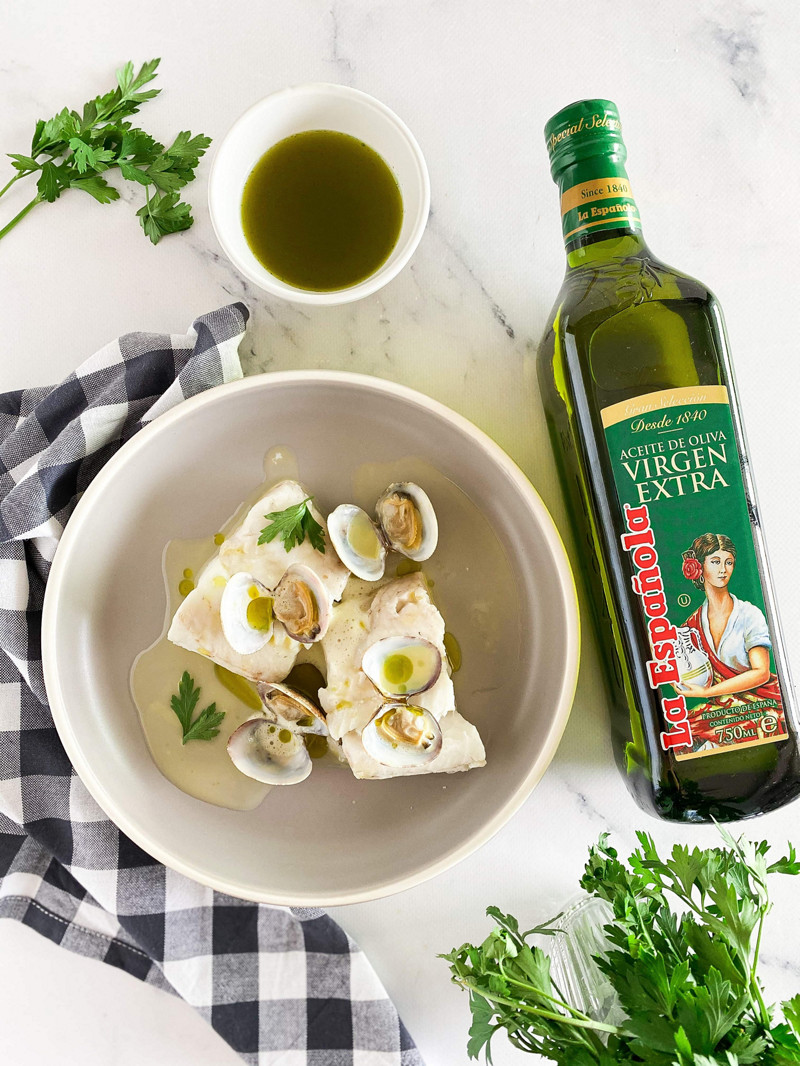  Thermomix® trucos de cocina recetas merluza al vapor de almejas con aove la espanola 1