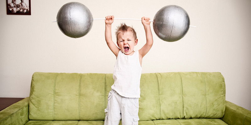 playing couch child
