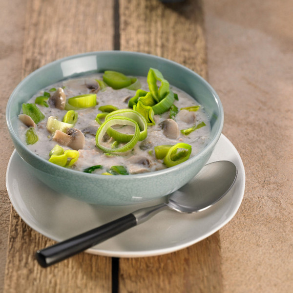Porree-Hackfleisch-Suppe