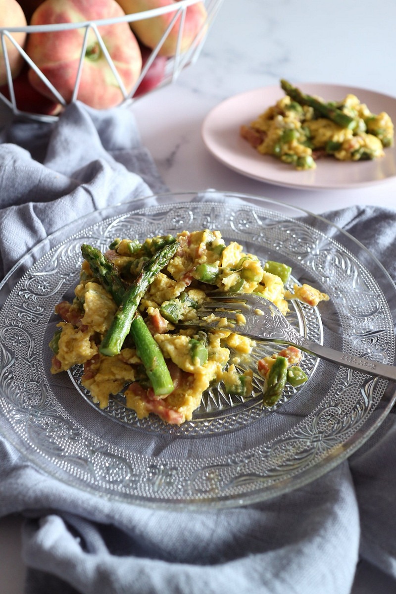  Thermomix® trucos de cocina recetas revuelto de esparragos y bacon con Thermomix® 1