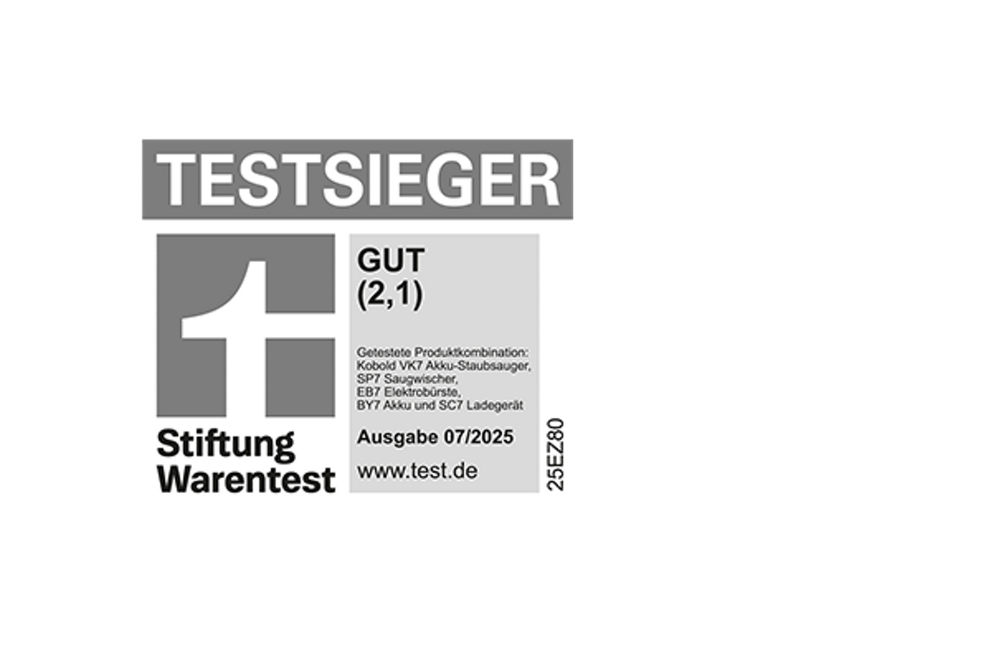 Testsieger-Siegel Stiftung Warentest