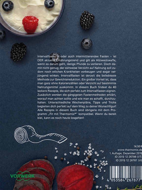 thermomix cookbook fit mit intervallfasten book backcover