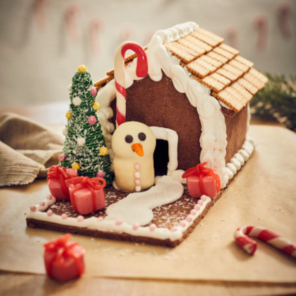 Verziertes Lebkuchenhaus