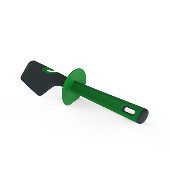 thermomix spatula side view green perspective a