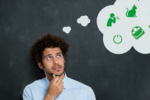 thinking man graphic