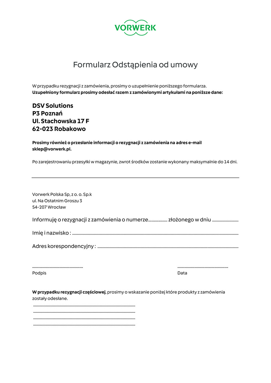 wzor formularza odstapienie od umowy